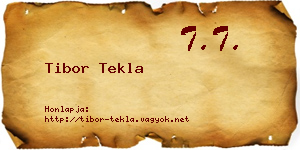 Tibor Tekla névjegykártya